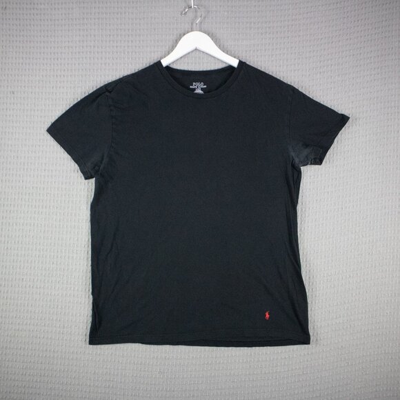 Polo Ralph Lauren Red Pony Tee Mens Large Black - Picture 1 of 8